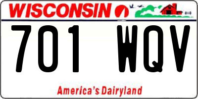 WI license plate 701WQV