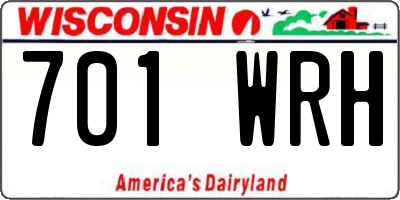 WI license plate 701WRH