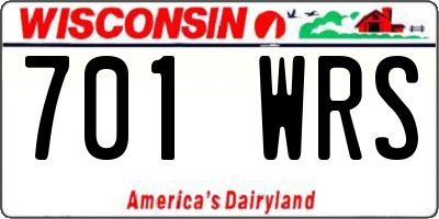 WI license plate 701WRS