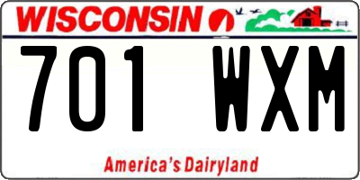 WI license plate 701WXM