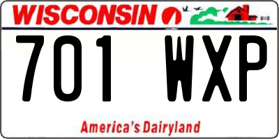 WI license plate 701WXP