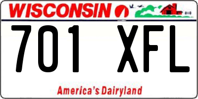 WI license plate 701XFL