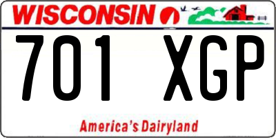 WI license plate 701XGP