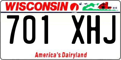 WI license plate 701XHJ