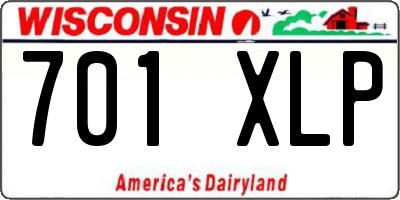 WI license plate 701XLP