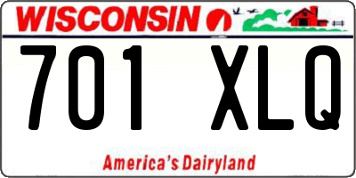 WI license plate 701XLQ