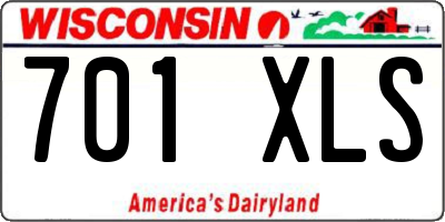 WI license plate 701XLS