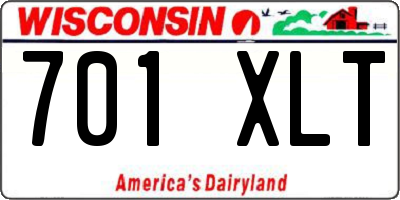 WI license plate 701XLT