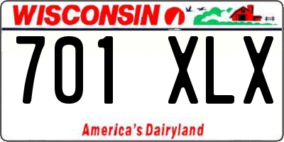 WI license plate 701XLX