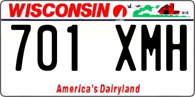 WI license plate 701XMH