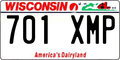 WI license plate 701XMP