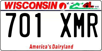 WI license plate 701XMR