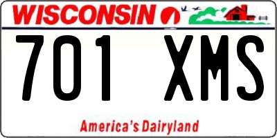 WI license plate 701XMS
