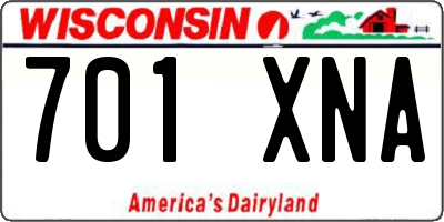 WI license plate 701XNA