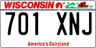 WI license plate 701XNJ