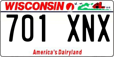 WI license plate 701XNX