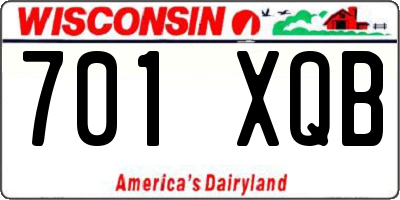 WI license plate 701XQB