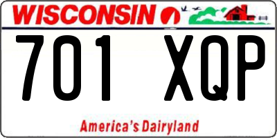 WI license plate 701XQP
