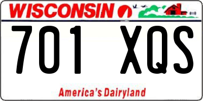WI license plate 701XQS