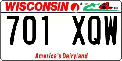 WI license plate 701XQW
