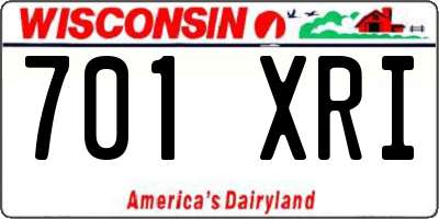 WI license plate 701XRI