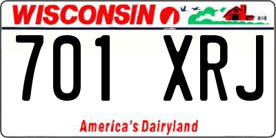 WI license plate 701XRJ