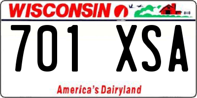 WI license plate 701XSA