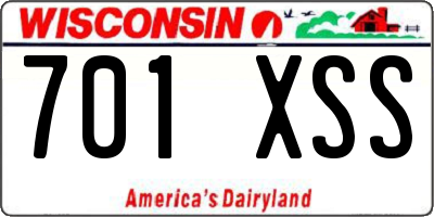 WI license plate 701XSS