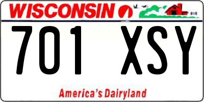 WI license plate 701XSY