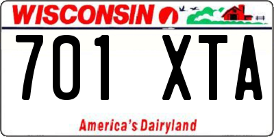 WI license plate 701XTA