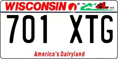 WI license plate 701XTG