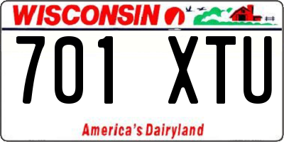 WI license plate 701XTU