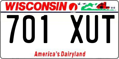 WI license plate 701XUT