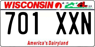 WI license plate 701XXN