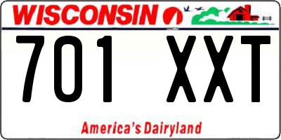 WI license plate 701XXT