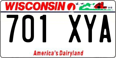 WI license plate 701XYA