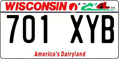 WI license plate 701XYB