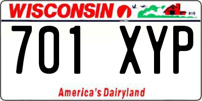 WI license plate 701XYP