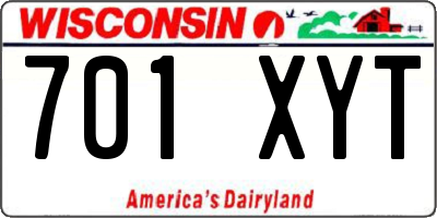 WI license plate 701XYT