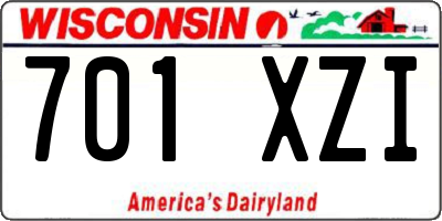 WI license plate 701XZI