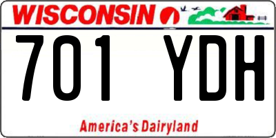 WI license plate 701YDH