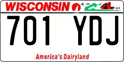 WI license plate 701YDJ