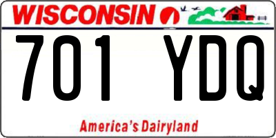 WI license plate 701YDQ