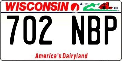 WI license plate 702NBP
