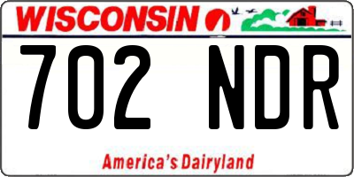 WI license plate 702NDR