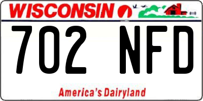 WI license plate 702NFD