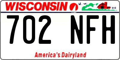 WI license plate 702NFH
