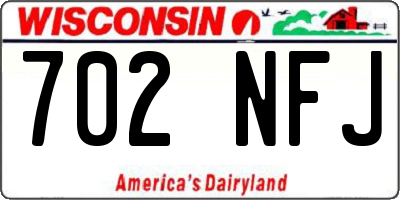 WI license plate 702NFJ