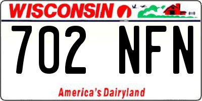 WI license plate 702NFN