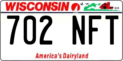WI license plate 702NFT
